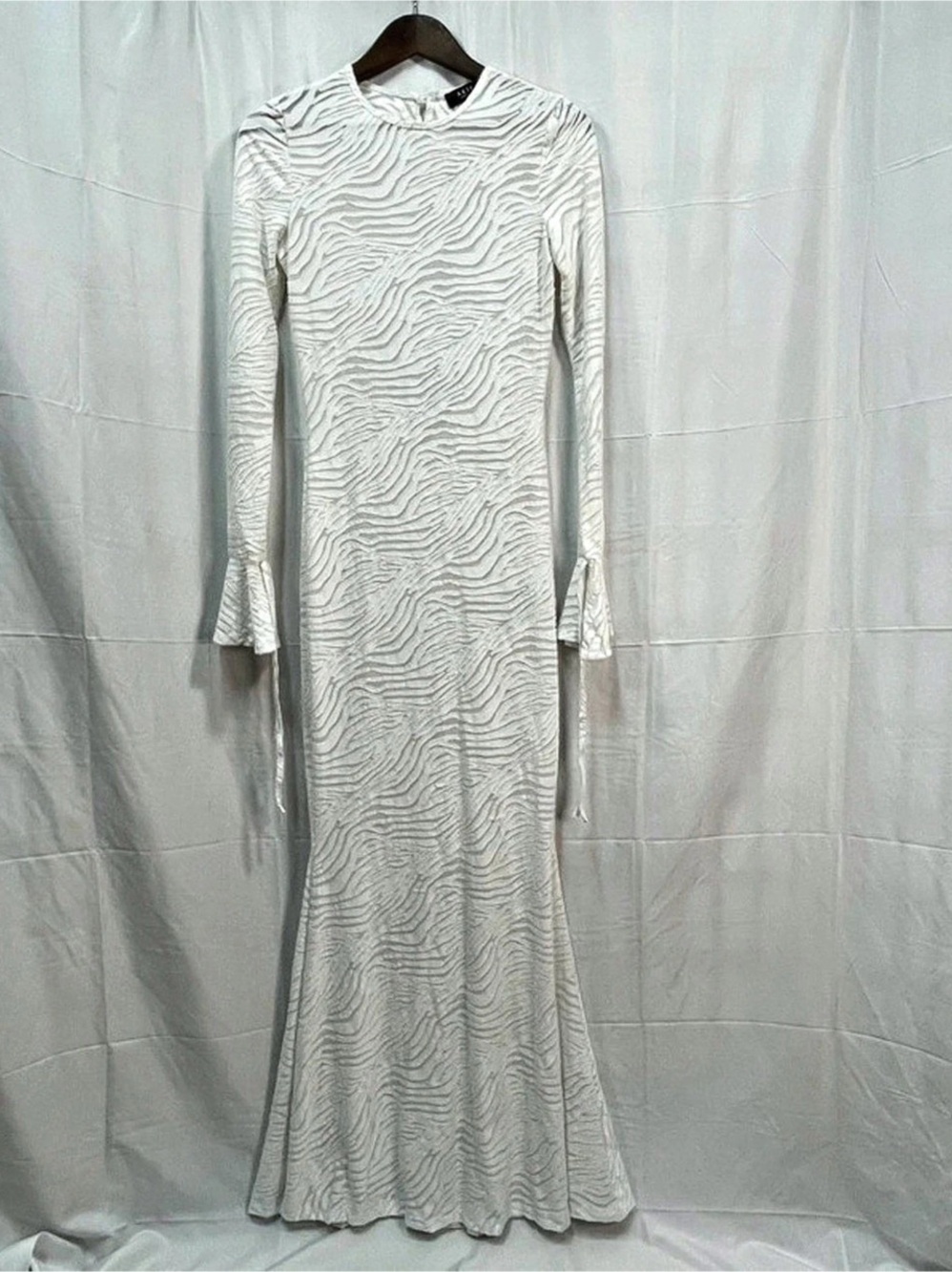 Akira Zebra Print Open Back Maxi Dress